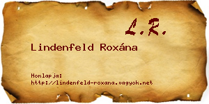 Lindenfeld Roxána névjegykártya