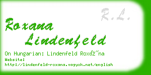 roxana lindenfeld business card